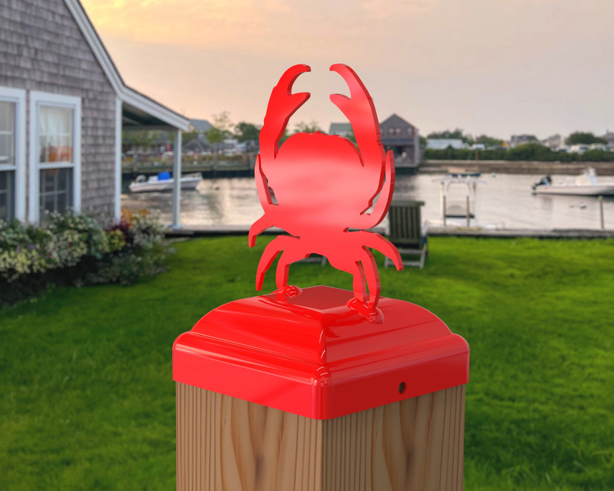 Crab Fence Post Cap (Multiple Post Sizes Available) - Madison Iron and Wood