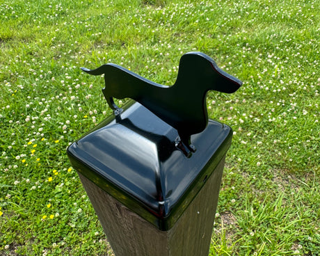 4x4 Dachshund Post Cap (Fits 3.5 x 3.5 Post Size) - Madison Iron and Wood
