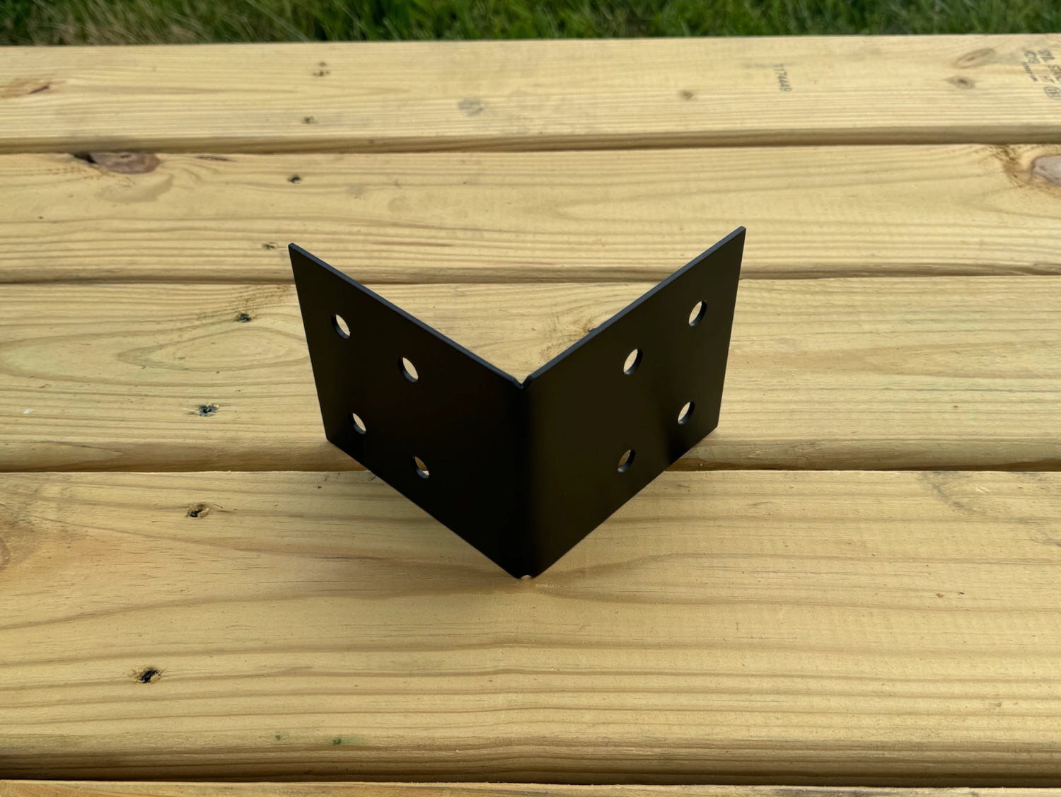 90 degree Industrial Bracket for 6" Post - Madison Iron and Wood