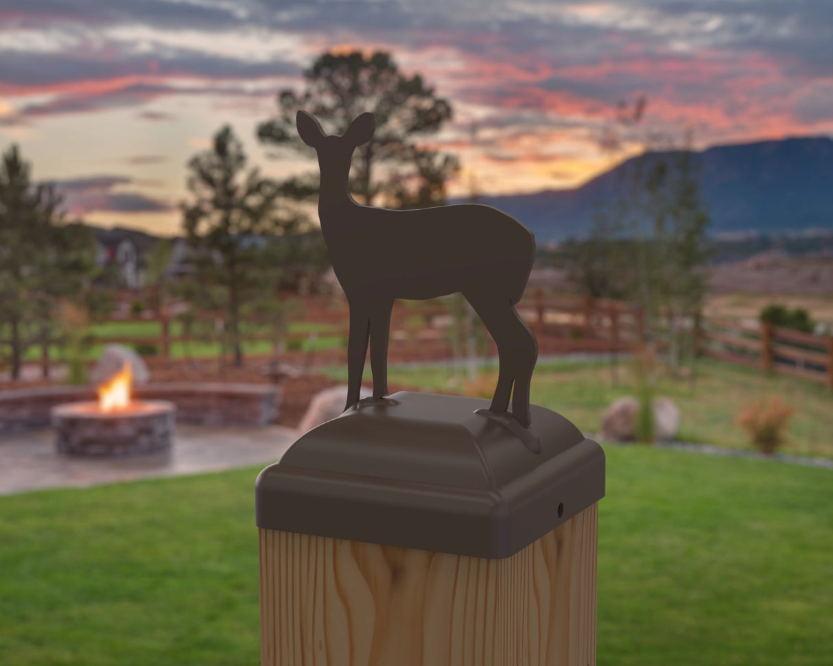 Doe Fence Post Cap (Multiple Post Sizes Available) - Madison Iron and Wood