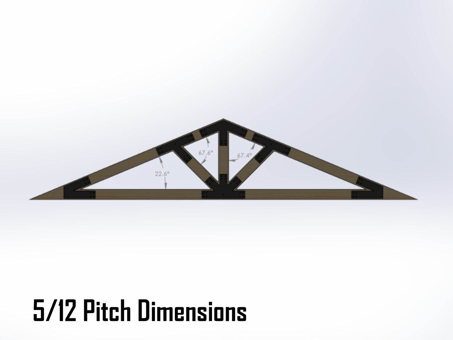 Web Truss Industrial Brackets, For 6 Inch Lumber - Madison Iron and Wood