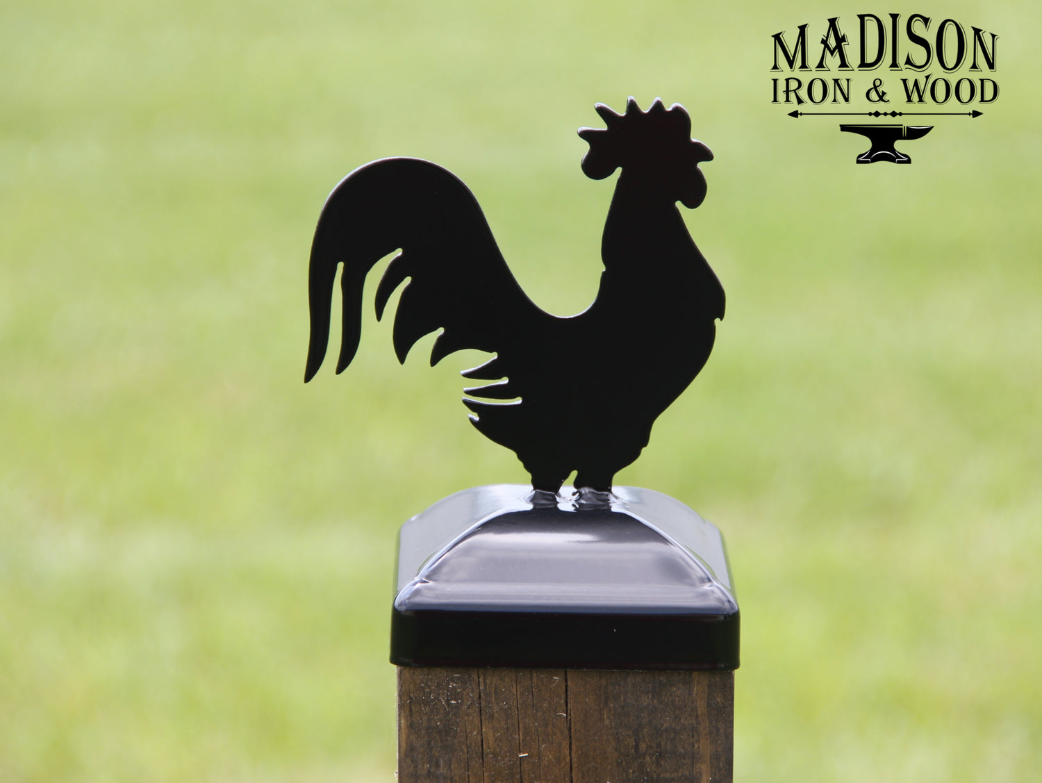 6X6 Rooster Post Cap (5.5 x 5.5 Post Size) - Madison Iron and Wood