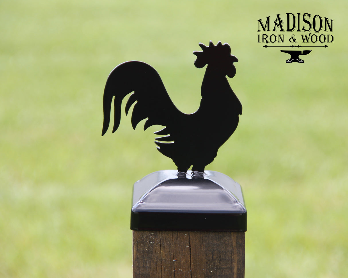 6X6 Rooster Post Cap (5.5 x 5.5 Post Size) - Madison Iron and Wood