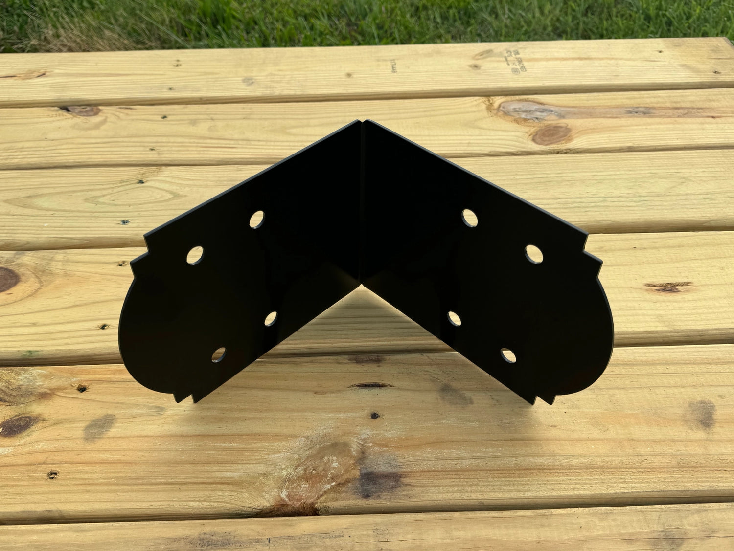 Crowned 90 Degree Brackets for 8x8 Dimensional Lumber - Madison Iron and Wood