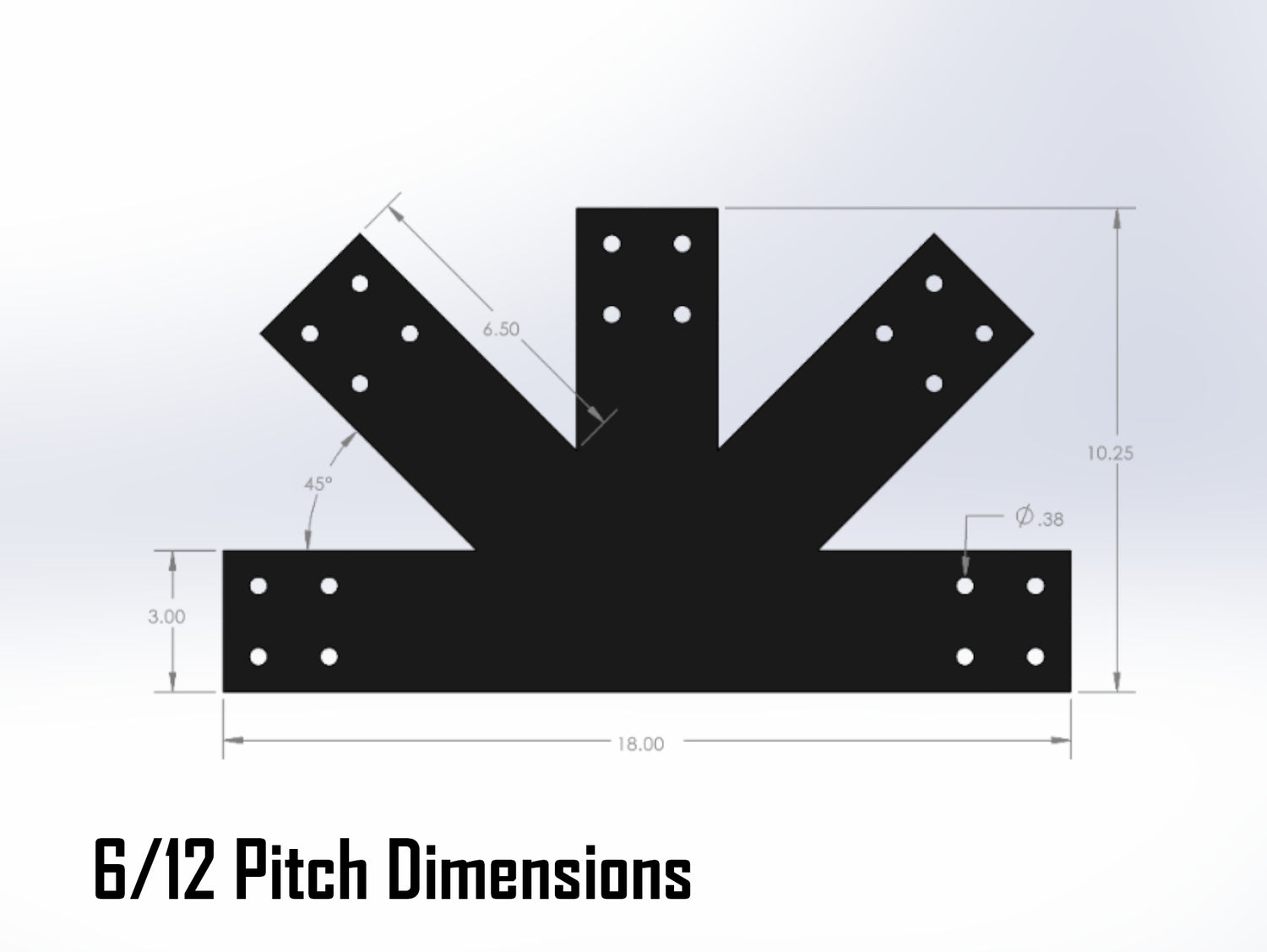 Web Truss Industrial Brackets, For 4 Inch Lumber - Madison Iron and Wood