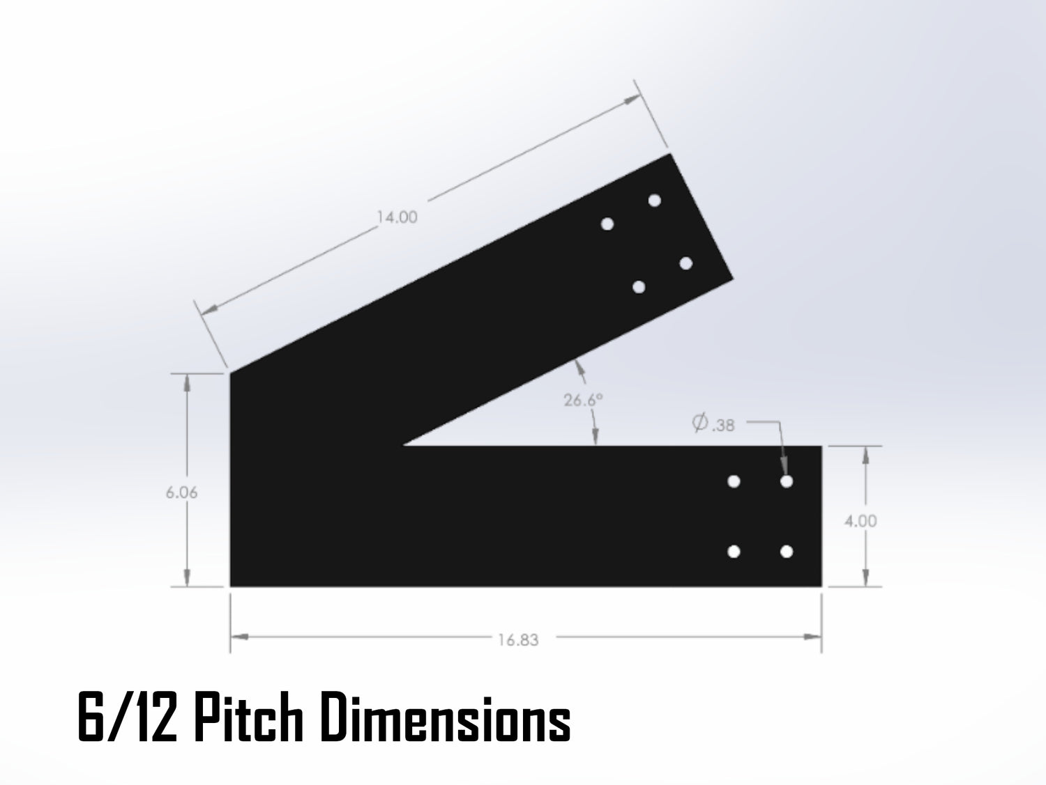 Web Truss Industrial Brackets, For 6 Inch Lumber - Madison Iron and Wood