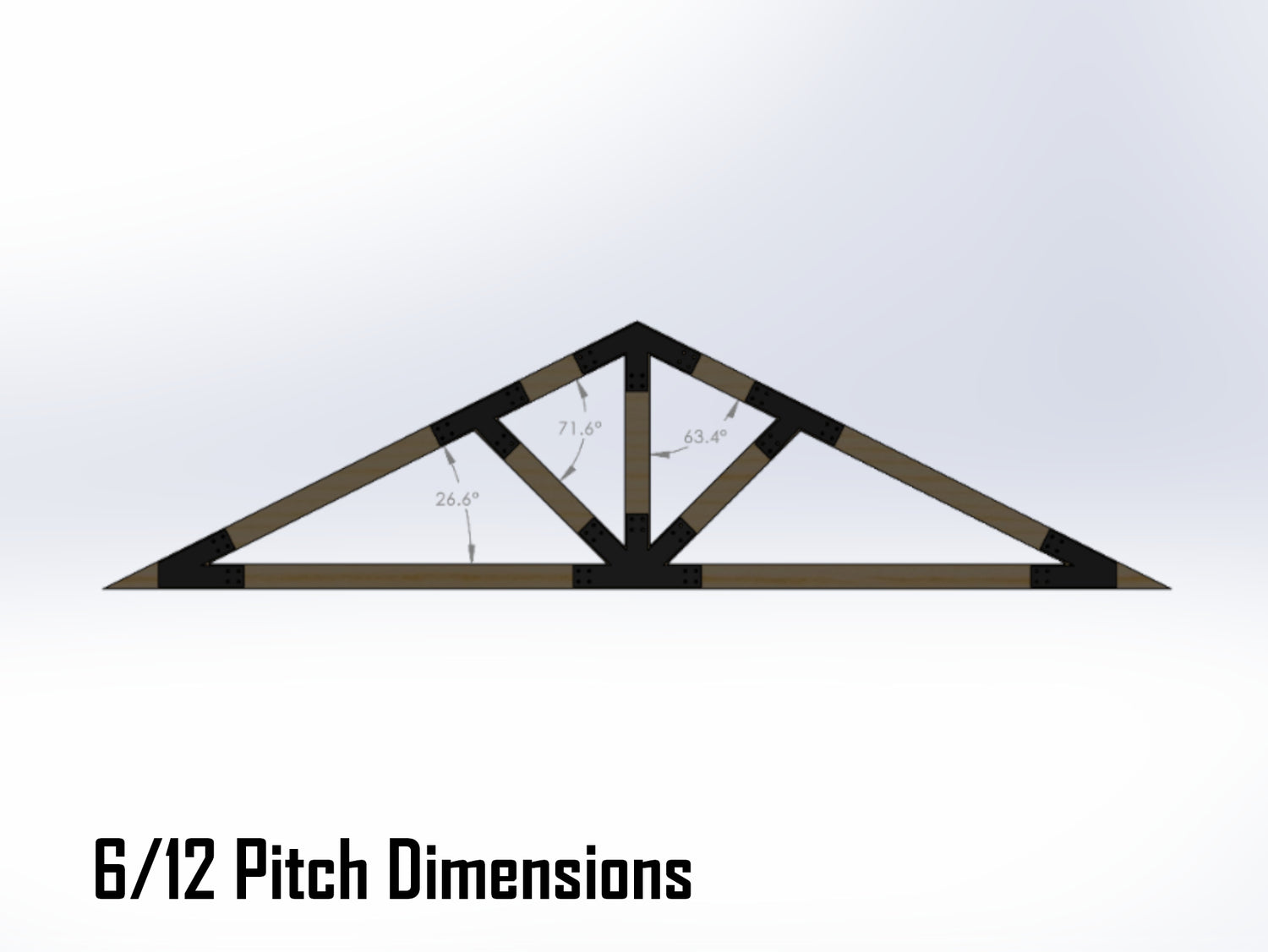Web Truss Industrial Brackets, For 4 Inch Lumber - Madison Iron and Wood