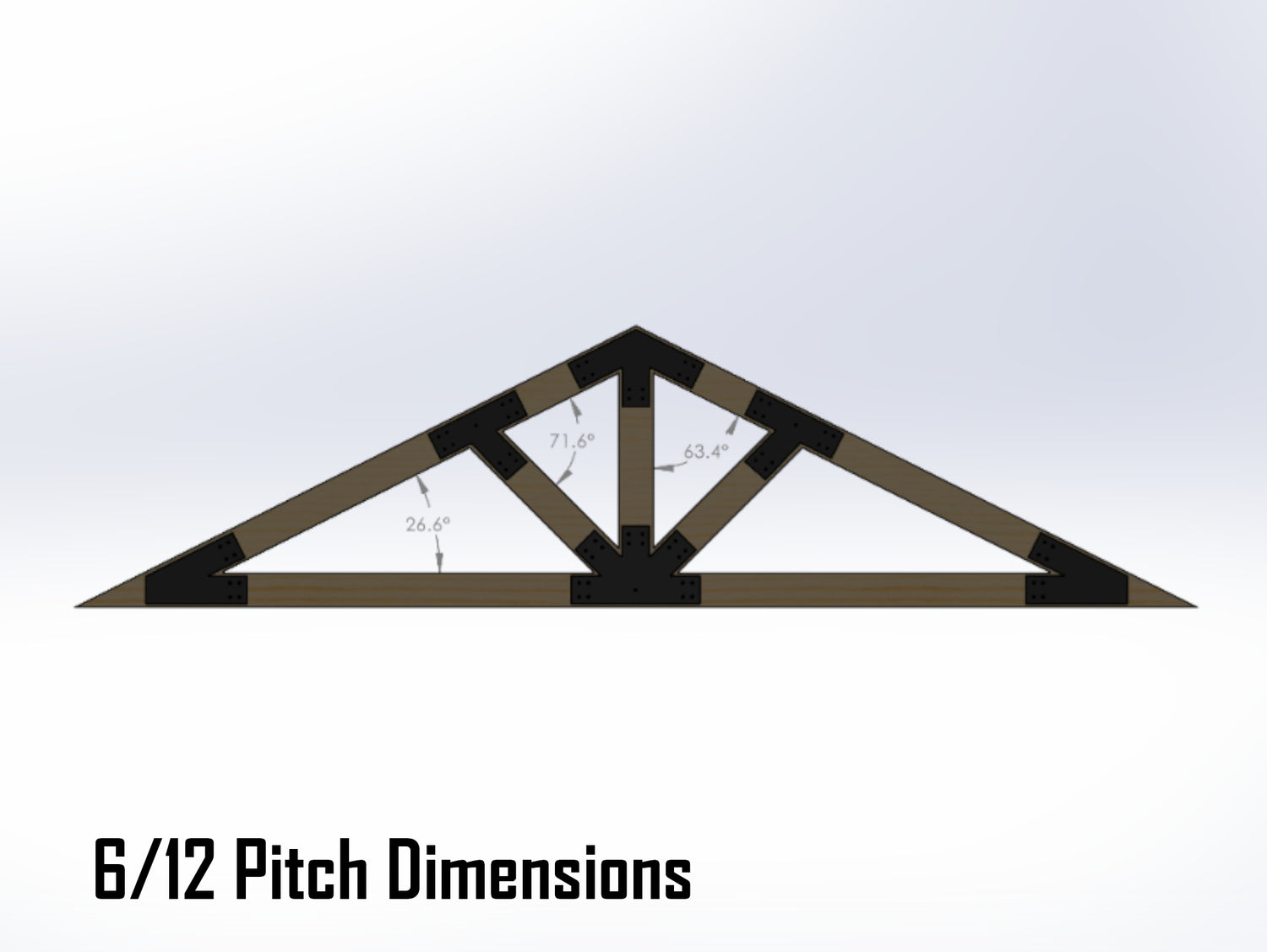 Web Truss Industrial Brackets, For 8 Inch Lumber - Madison Iron and Wood
