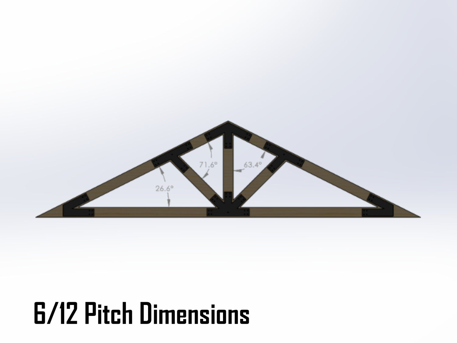 Web Truss Industrial Brackets, For 6 Inch Lumber - Madison Iron and Wood