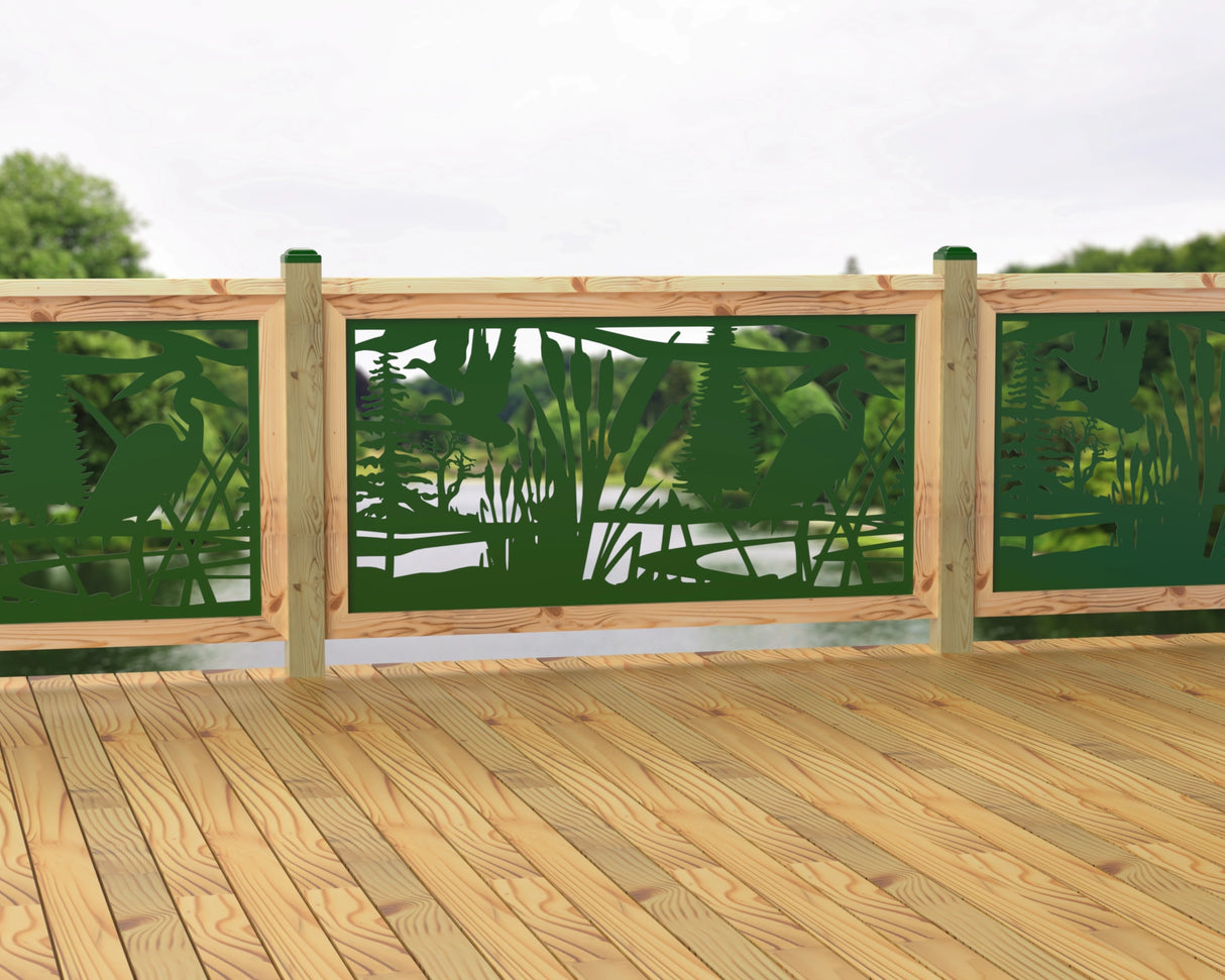 60"x30" - Crane Pond Fence/Gate Panel Insert - Madison Iron and Wood