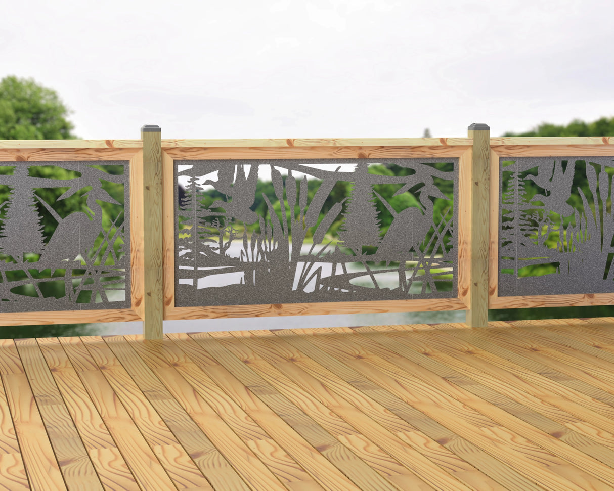 60"x30" - Crane Pond Fence/Gate Panel Insert - Madison Iron and Wood