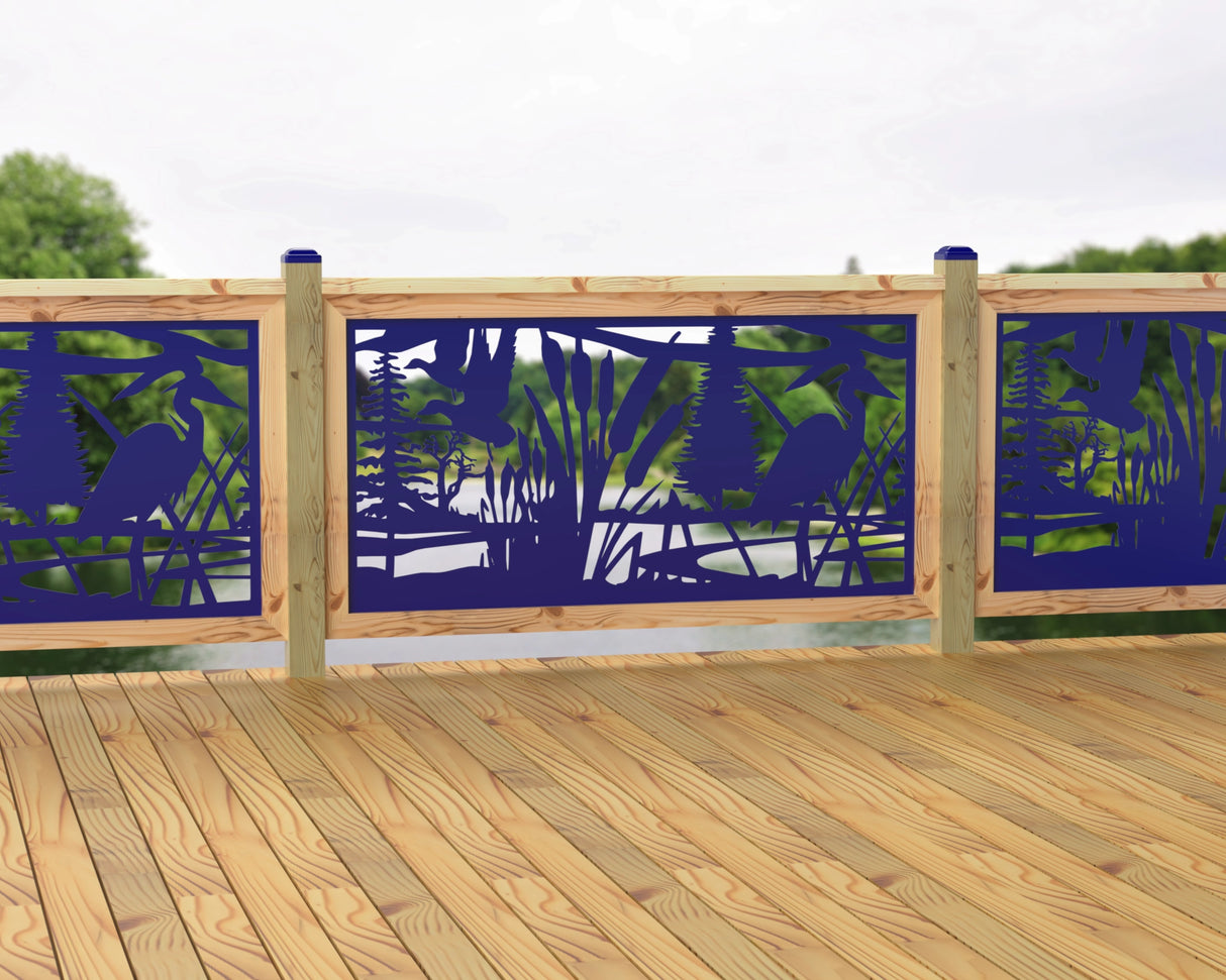 60"x30" - Crane Pond Fence/Gate Panel Insert - Madison Iron and Wood