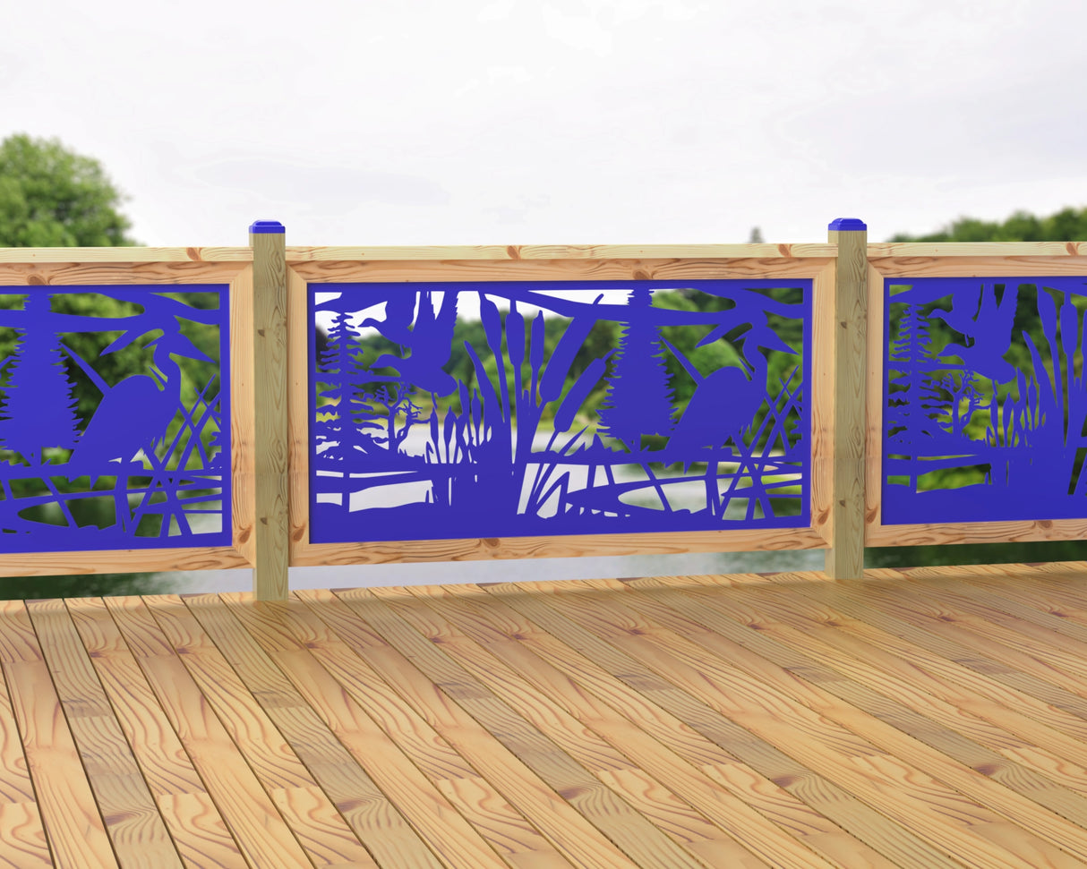 60"x30" - Crane Pond Fence/Gate Panel Insert - Madison Iron and Wood