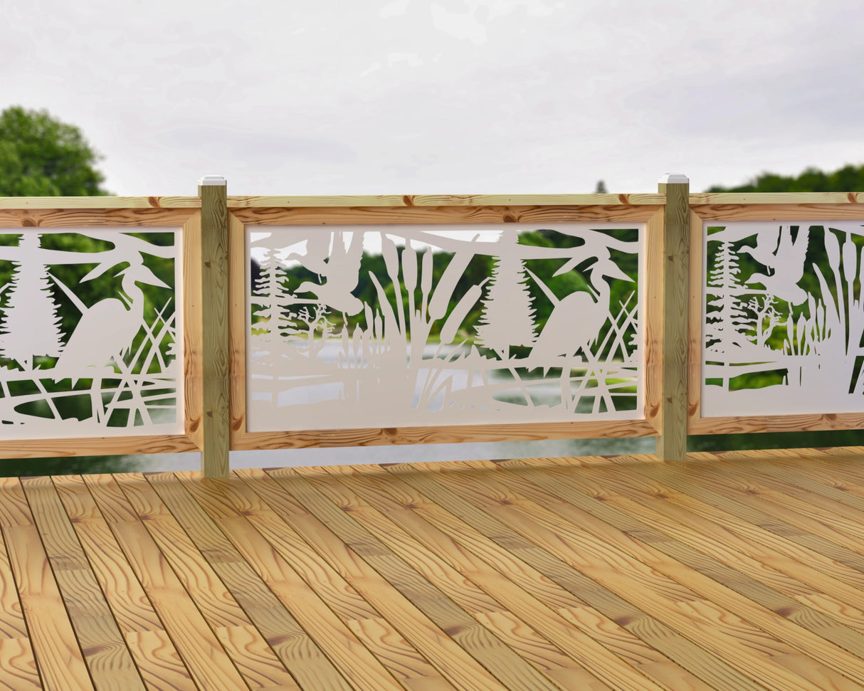 60"x30" - Crane Pond Fence/Gate Panel Insert - Madison Iron and Wood