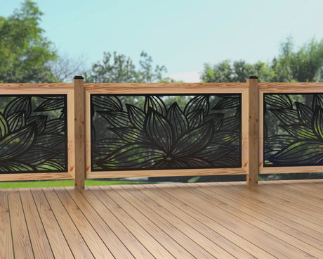 60"x30" - Garden Flower Fence/Gate Panel Insert - Madison Iron and Wood