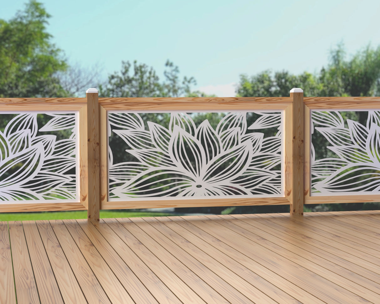 60"x30" - Garden Flower Fence/Gate Panel Insert - Madison Iron and Wood