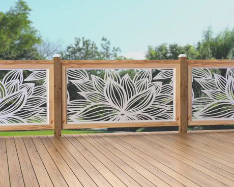 60"x30" - Garden Flower Fence/Gate Panel Insert - Madison Iron and Wood