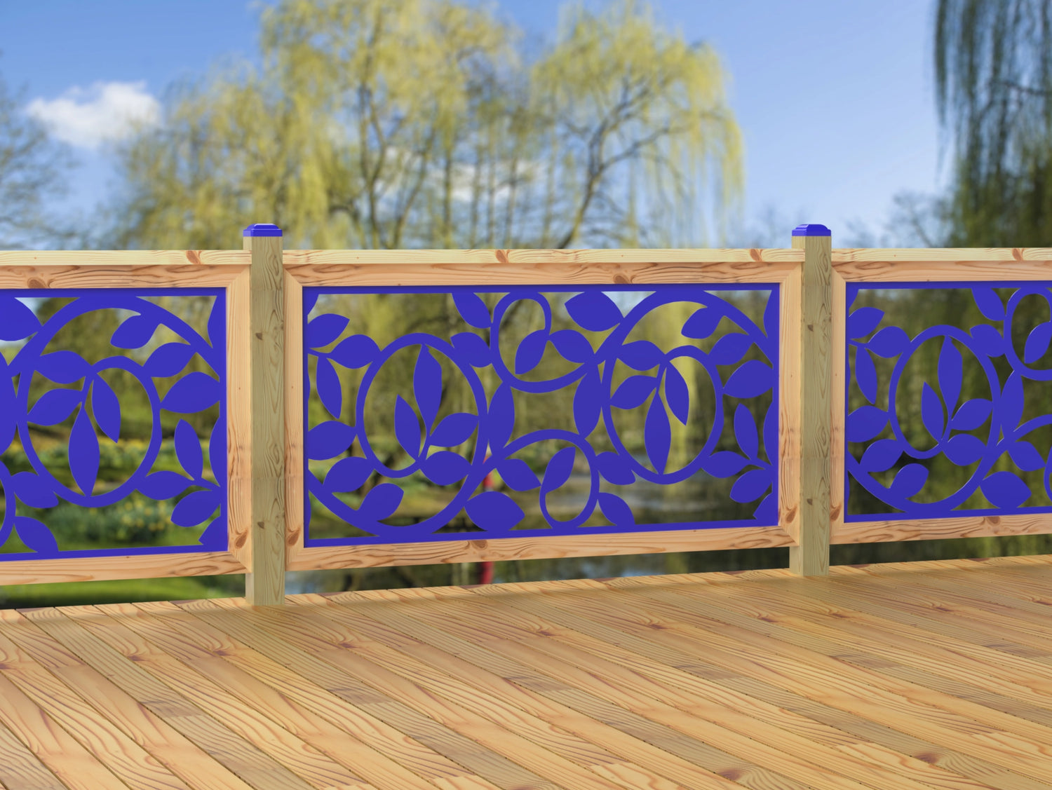 60"x30" - Vine Pattern Fence/Gate Panel Insert - Madison Iron and Wood