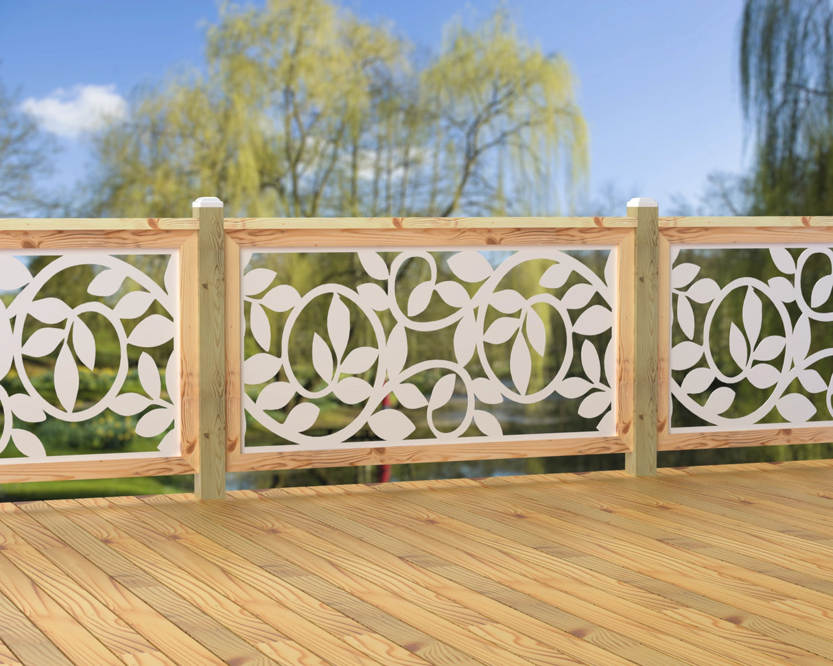 60"x30" - Vine Pattern Fence/Gate Panel Insert - Madison Iron and Wood