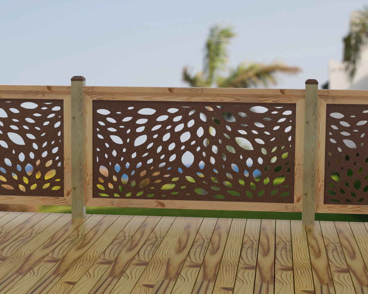 Botanica Wave Railing Panel Insert - Madison Iron and Wood