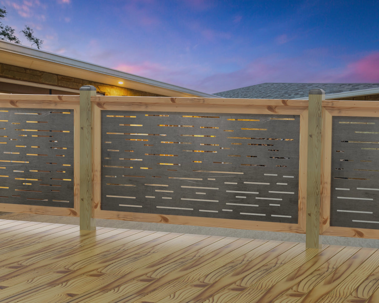 Digital Lines Design Railing Panel Insert - Madison Iron and Wood