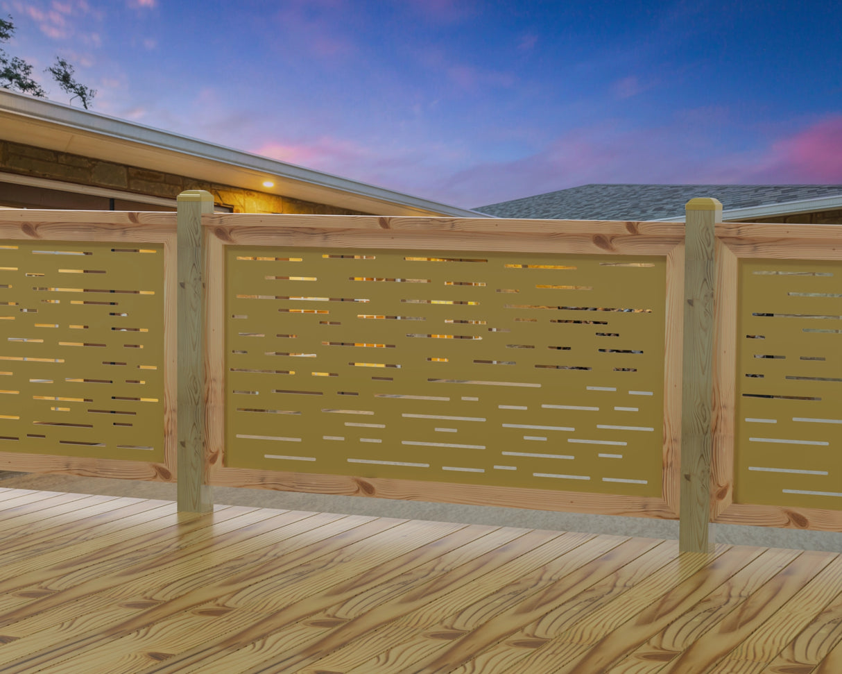 Digital Lines Design Railing Panel Insert - Madison Iron and Wood