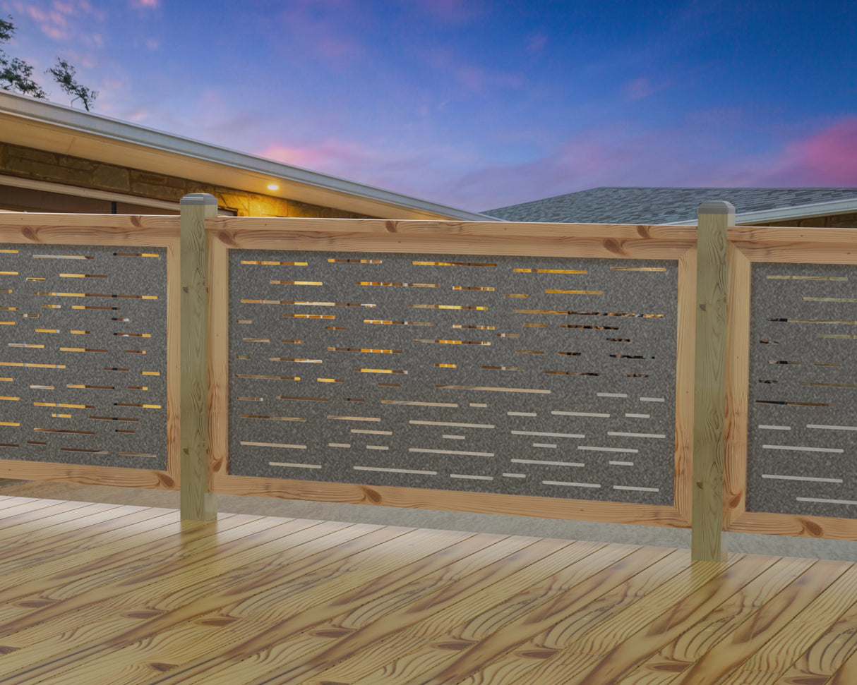 Digital Lines Design Railing Panel Insert - Madison Iron and Wood