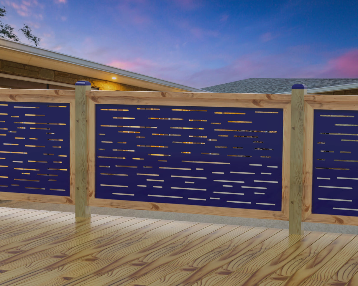 Digital Lines Design Railing Panel Insert - Madison Iron and Wood