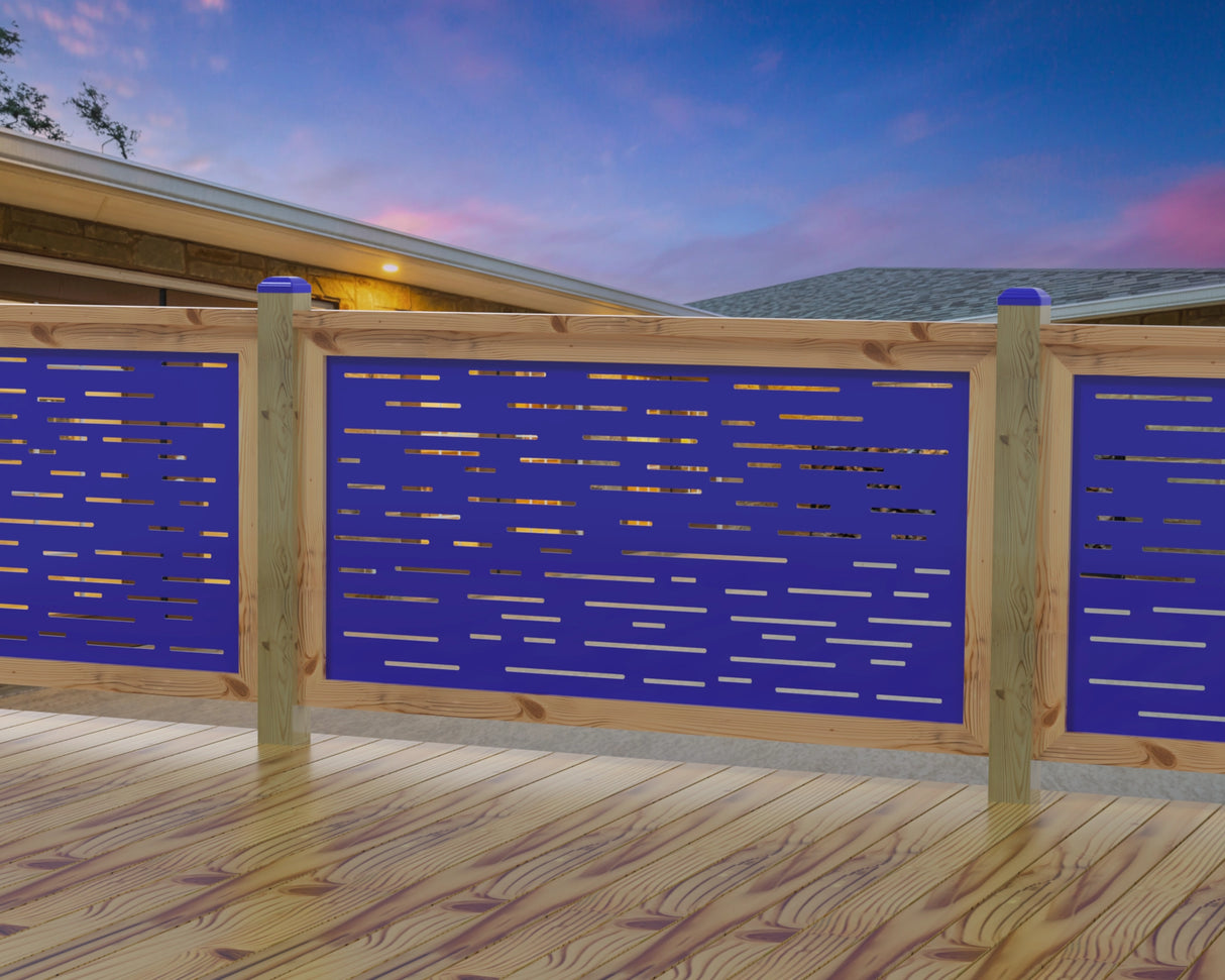 Digital Lines Design Railing Panel Insert - Madison Iron and Wood