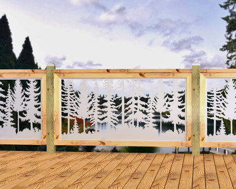 60"x30" - Forest Landscape Fence/Gate Panel Insert - Madison Iron and Wood