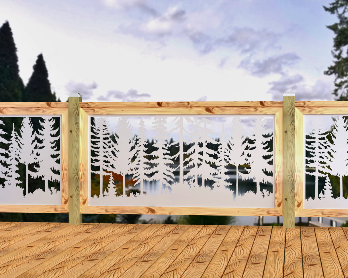 60"x30" - Forest Landscape Fence/Gate Panel Insert - Madison Iron and Wood