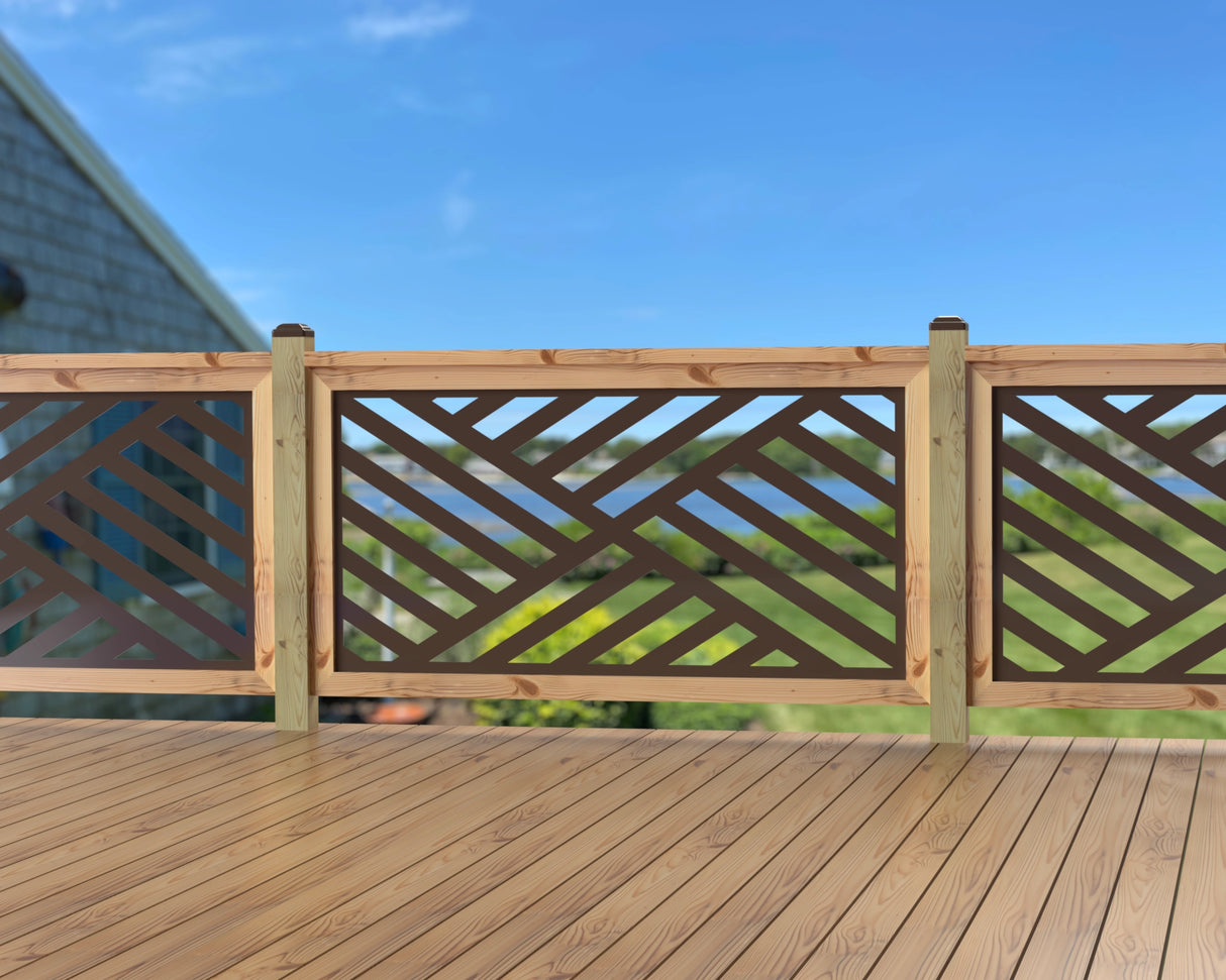 60"x30" - Modern Design Fence/Gate Panel Insert - Madison Iron and Wood