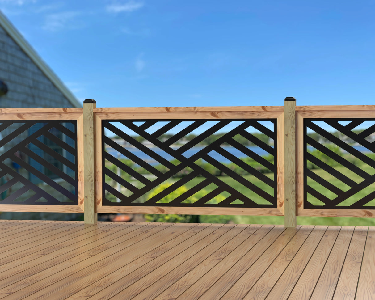 60"x30" - Modern Design Fence/Gate Panel Insert - Madison Iron and Wood