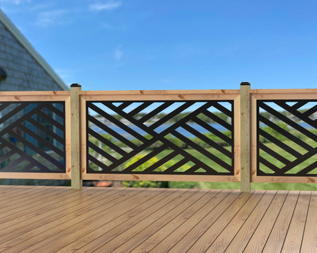 60"x30" - Modern Design Fence/Gate Panel Insert - Madison Iron and Wood