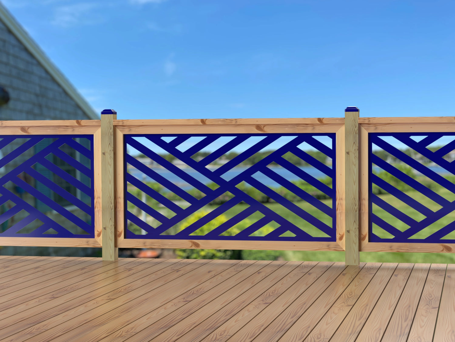 60"x30" - Modern Design Fence/Gate Panel Insert - Madison Iron and Wood