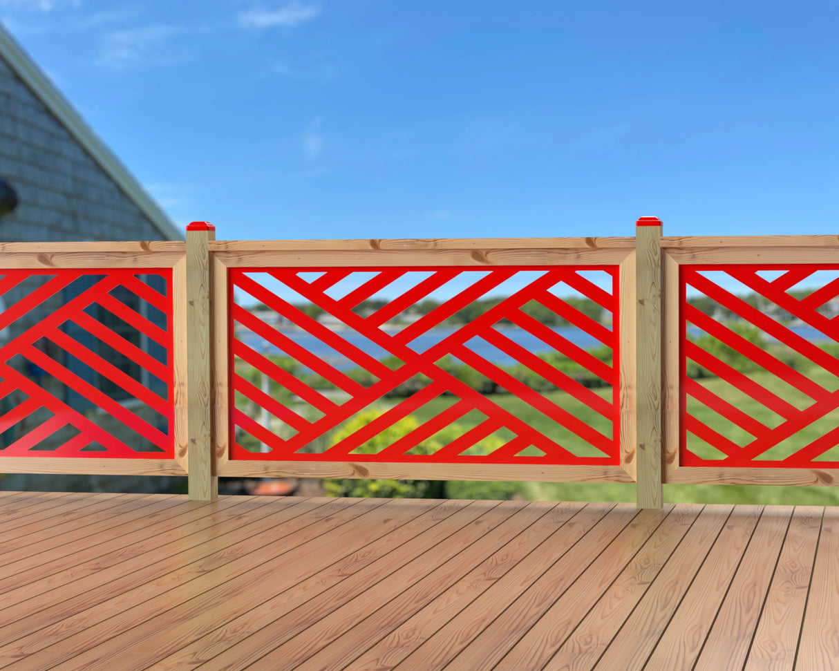 60"x30" - Modern Design Fence/Gate Panel Insert - Madison Iron and Wood