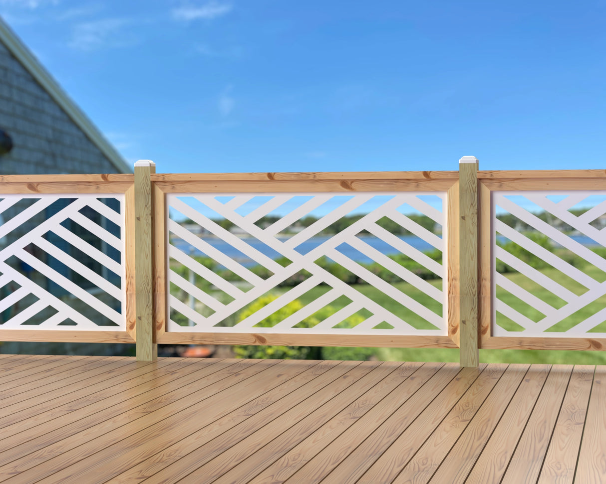 60"x30" - Modern Design Fence/Gate Panel Insert - Madison Iron and Wood