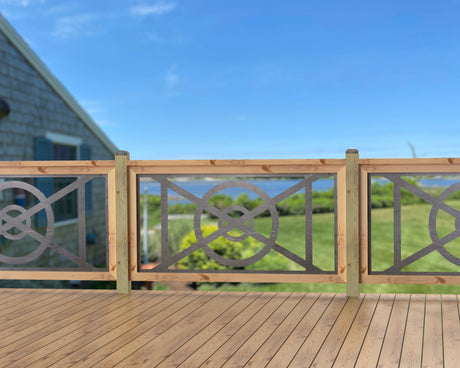 60"x30" - Modern Nautical Design Fence/Gate Panel Insert - Madison Iron and Wood