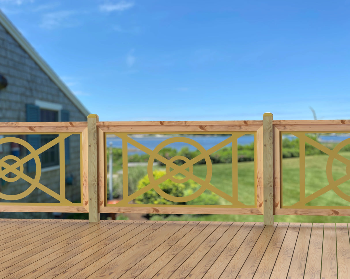 60"x30" - Modern Nautical Design Fence/Gate Panel Insert - Madison Iron and Wood