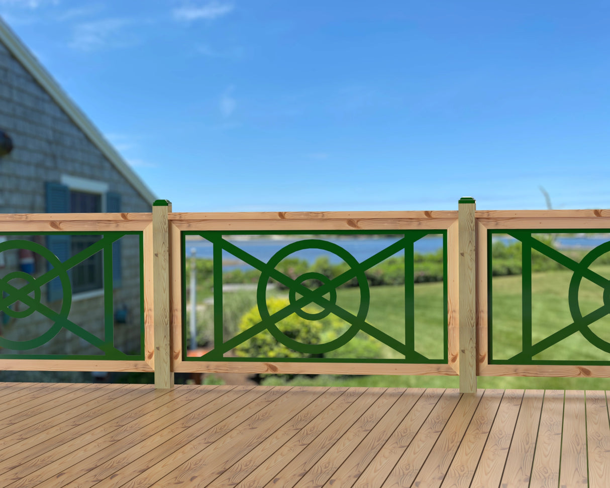 60"x30" - Modern Nautical Design Fence/Gate Panel Insert - Madison Iron and Wood