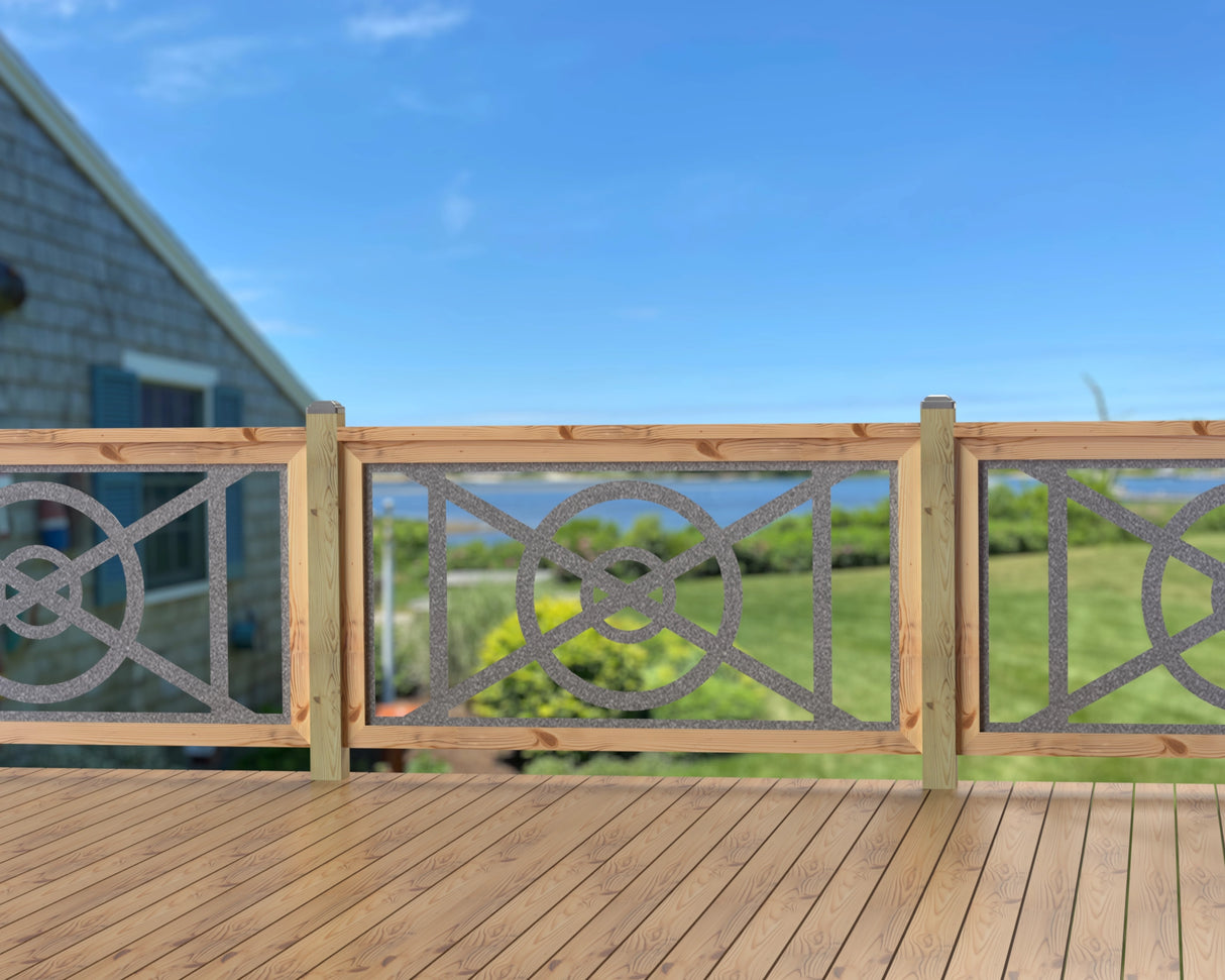 60"x30" - Modern Nautical Design Fence/Gate Panel Insert - Madison Iron and Wood