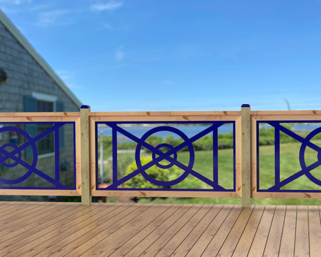 60"x30" - Modern Nautical Design Fence/Gate Panel Insert - Madison Iron and Wood