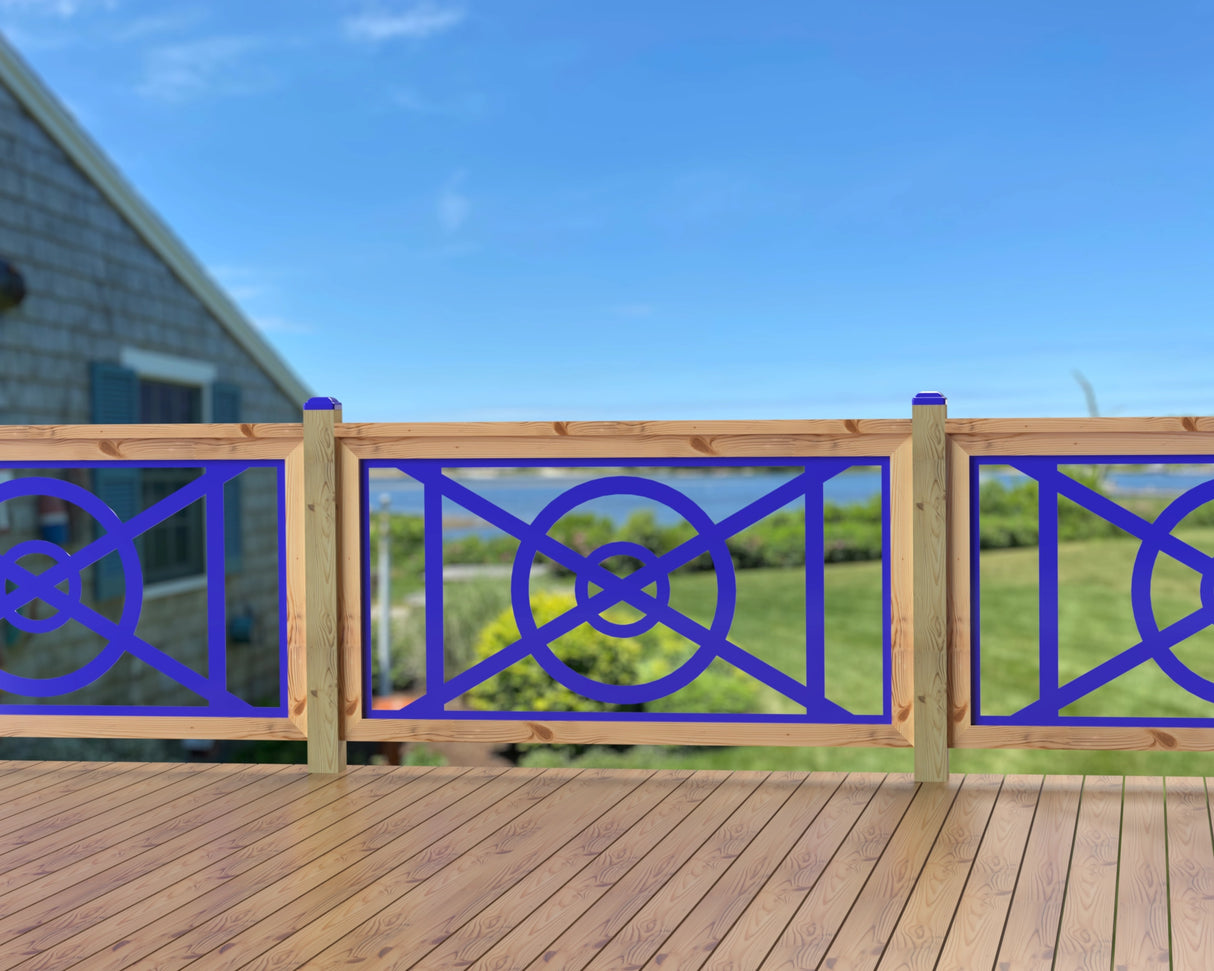 60"x30" - Modern Nautical Design Fence/Gate Panel Insert - Madison Iron and Wood