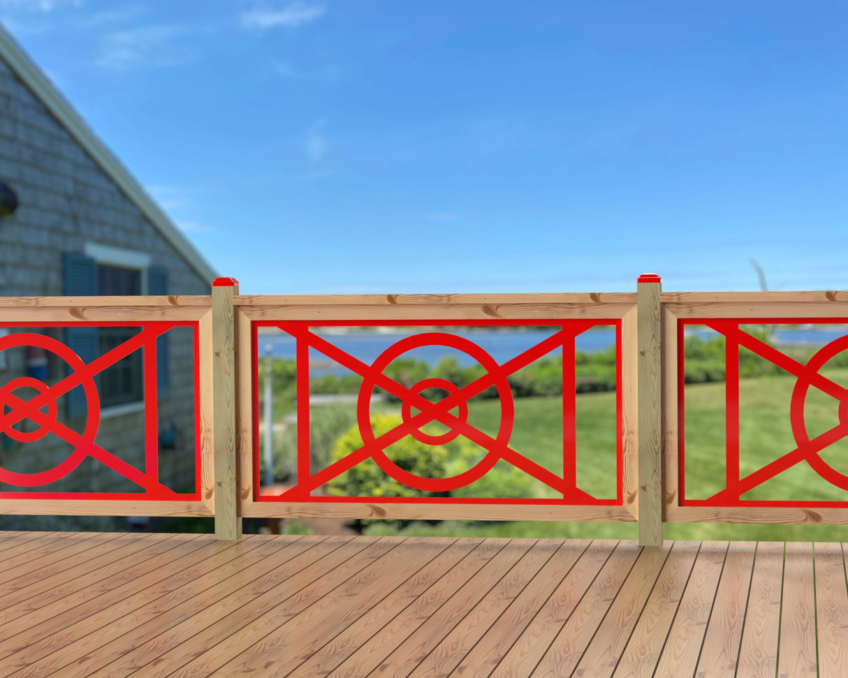 60"x30" - Modern Nautical Design Fence/Gate Panel Insert - Madison Iron and Wood