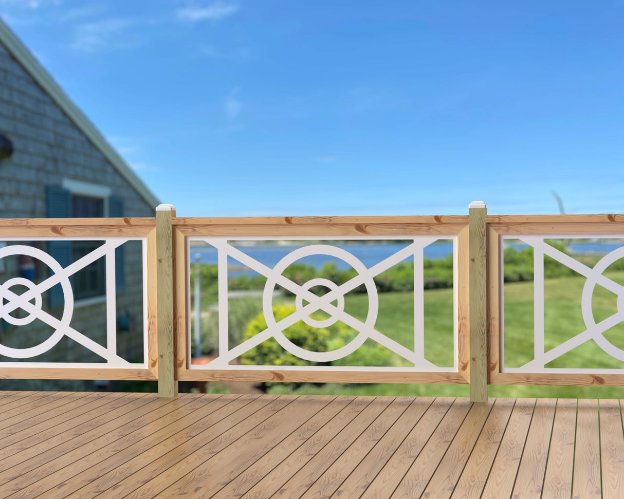 60"x30" - Modern Nautical Design Fence/Gate Panel Insert - Madison Iron and Wood