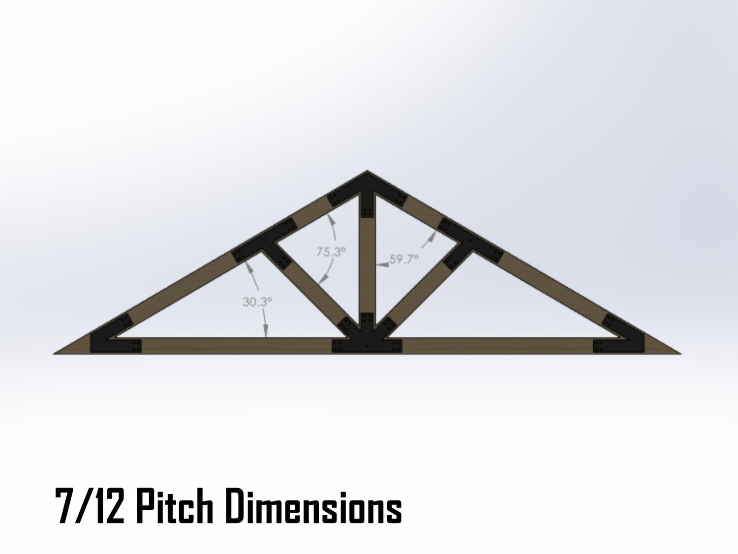 Web Truss Industrial Brackets, For 6 Inch Lumber - Madison Iron and Wood