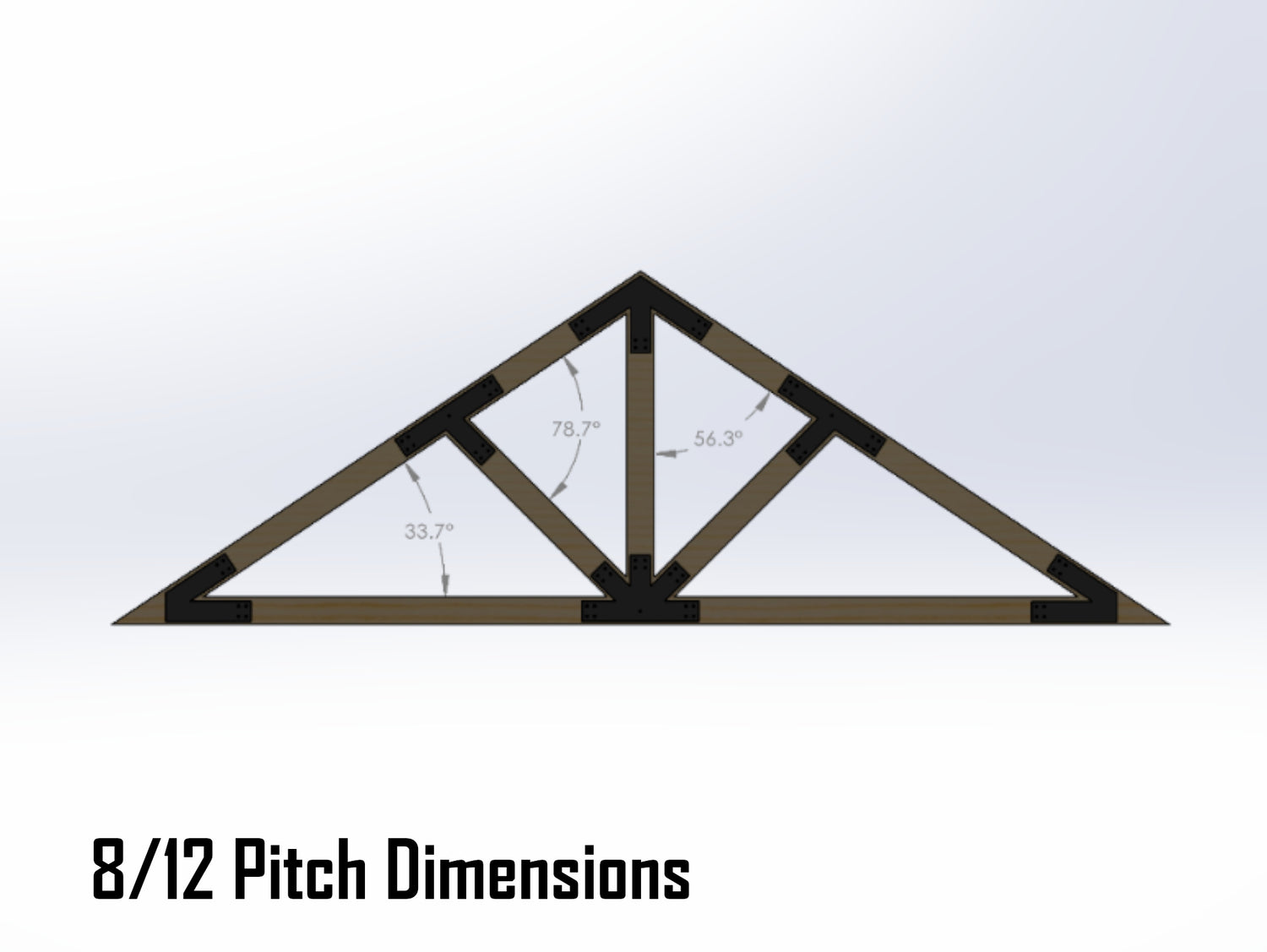 Web Truss Industrial Brackets, For 6 Inch Lumber - Madison Iron and Wood