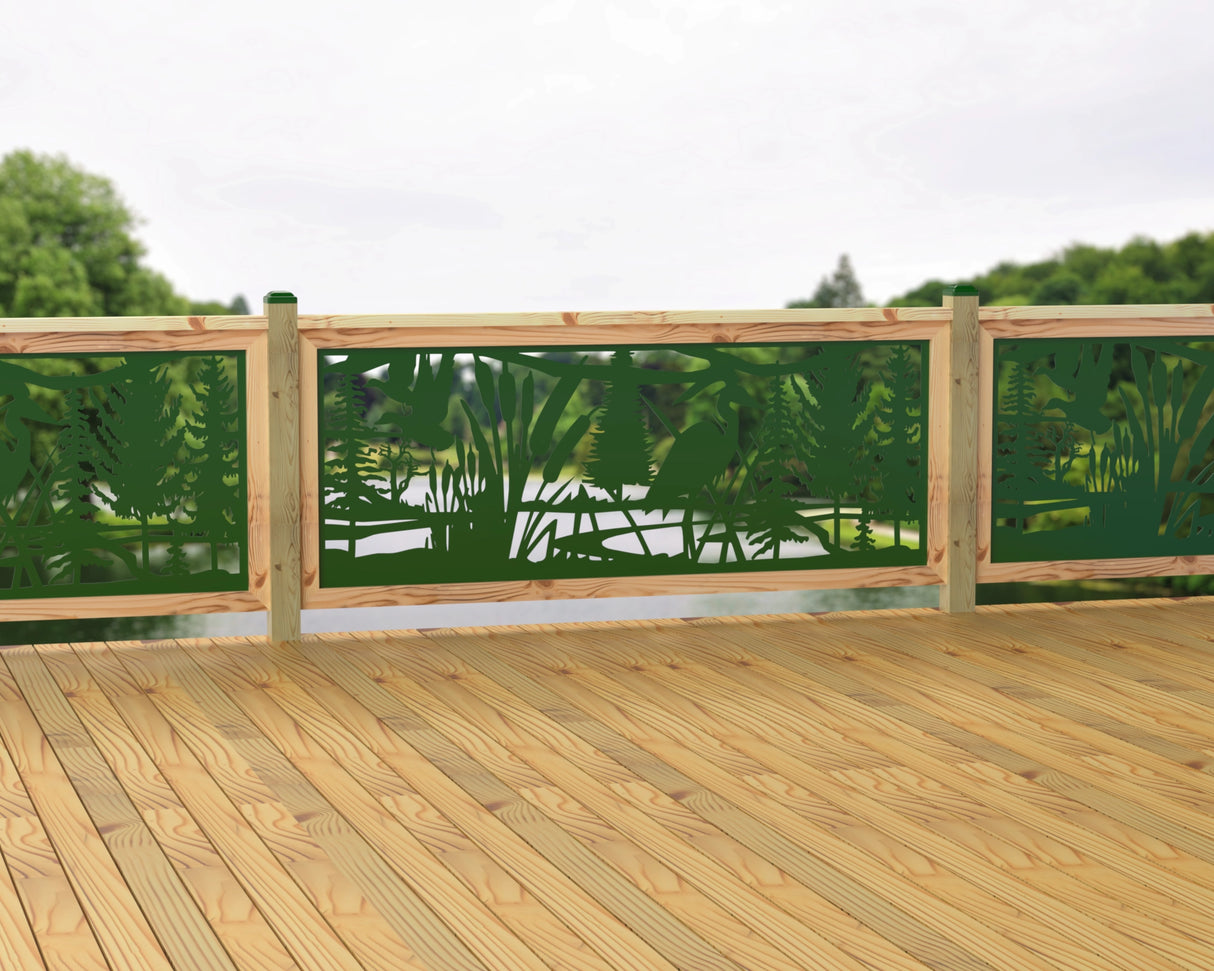 80"x30" - Crane Pond Fence/Gate Panel Insert - Madison Iron and Wood