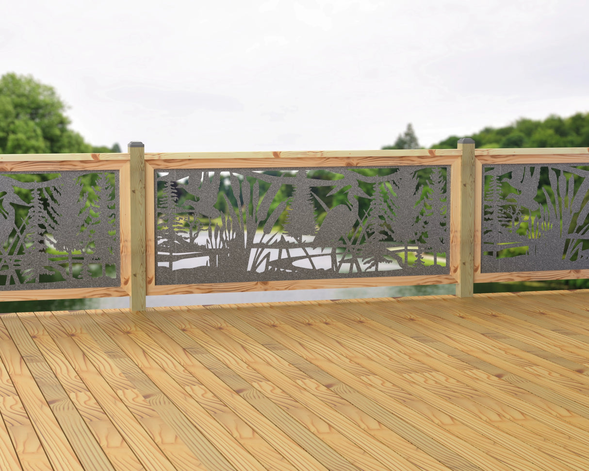 80"x30" - Crane Pond Fence/Gate Panel Insert - Madison Iron and Wood