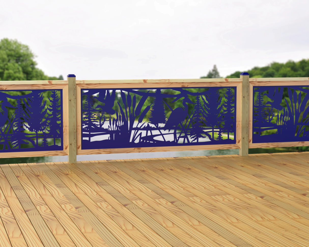 80"x30" - Crane Pond Fence/Gate Panel Insert - Madison Iron and Wood